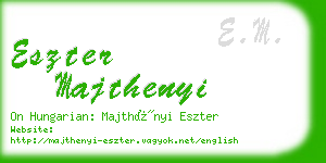 eszter majthenyi business card